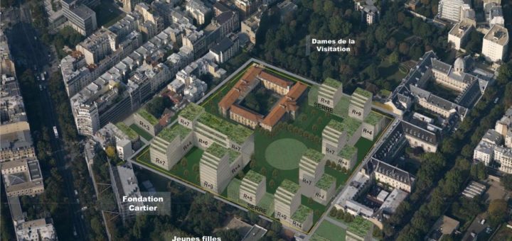 Hypothèse alternative pour l'aménagement du site Hopital Saint-Vincent-de-Paul Paris 14ème